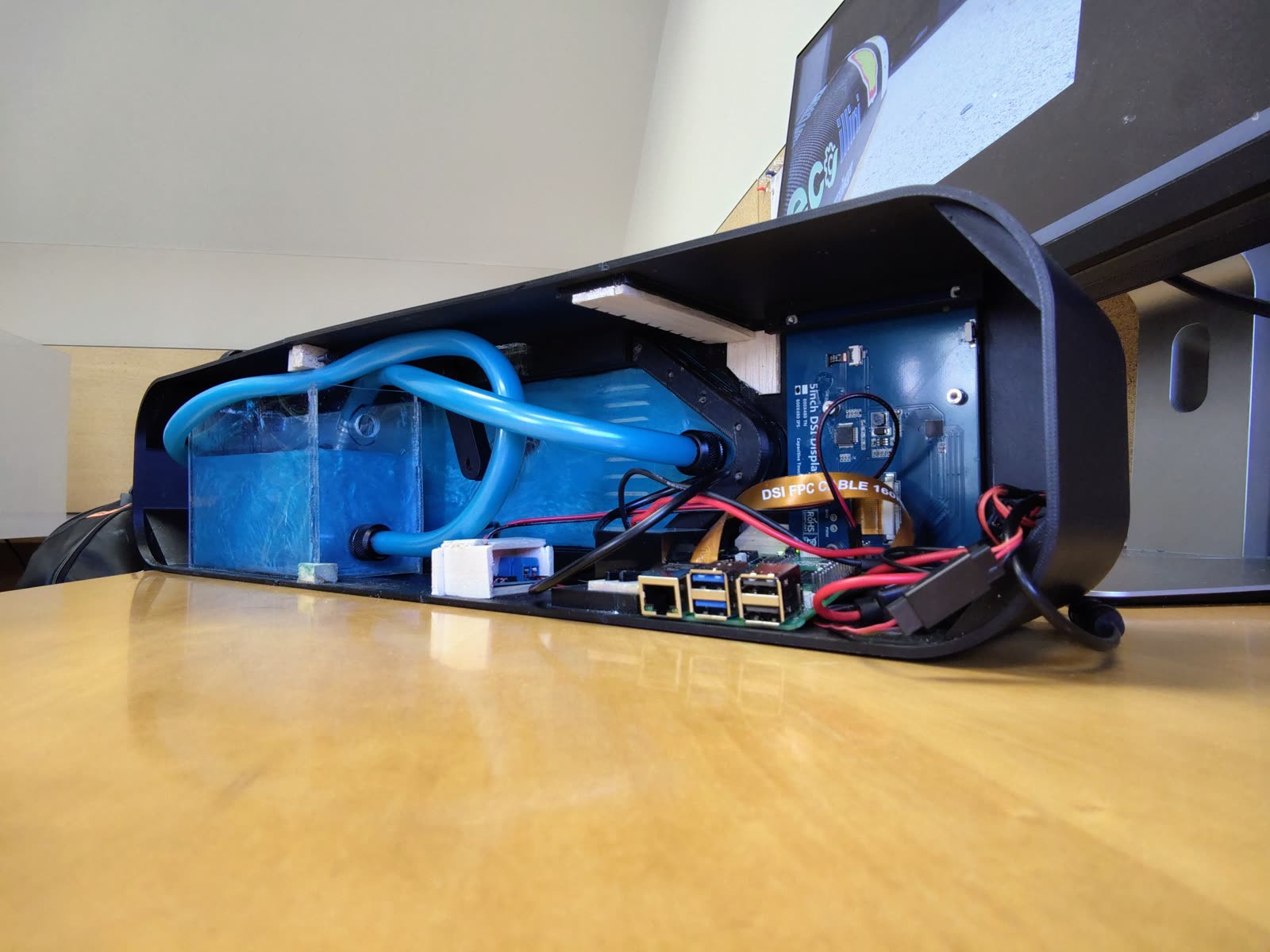 Pipe and electronics routing