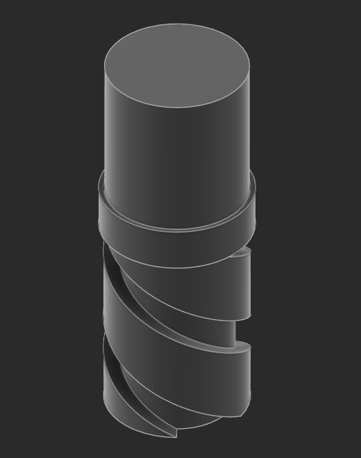 The same part with a solid shaft the full diameter of the body, so there is no shoulder between them.